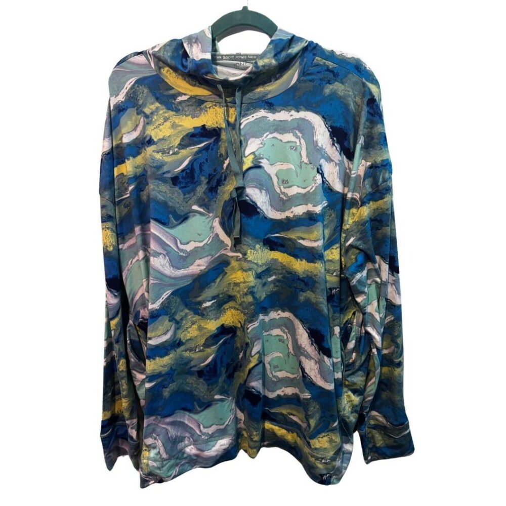 Jones New York Multi-Colored Hoodie with pockets 2X
